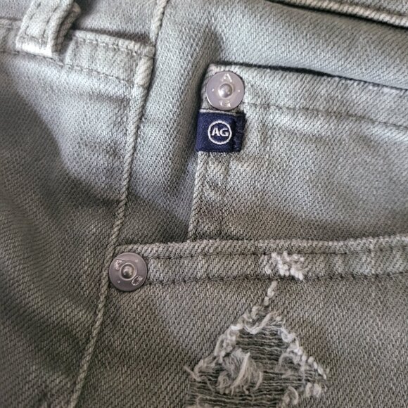 AG Ex boyfriend Slouchy Slim Jeans in Olive Green - Picture 11 of 11